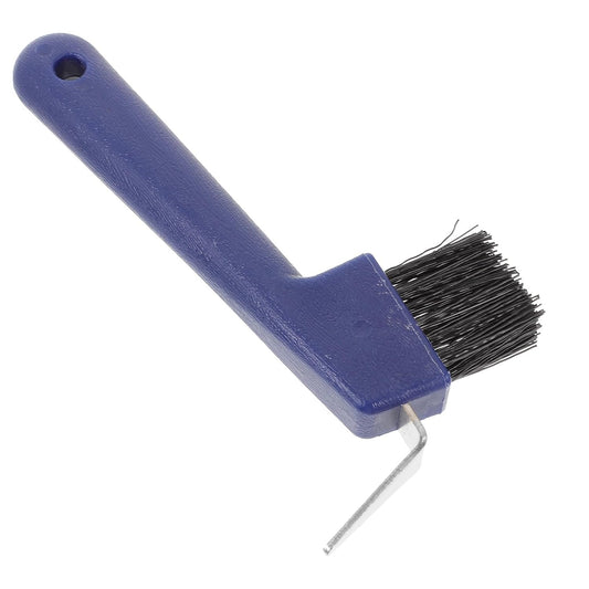 Horse Hoof Pick Grooming Brush Set with Handle for Horseshoe Cleaning and Hoof Care for Equine Grooming and Maintenance Random Color Random Color