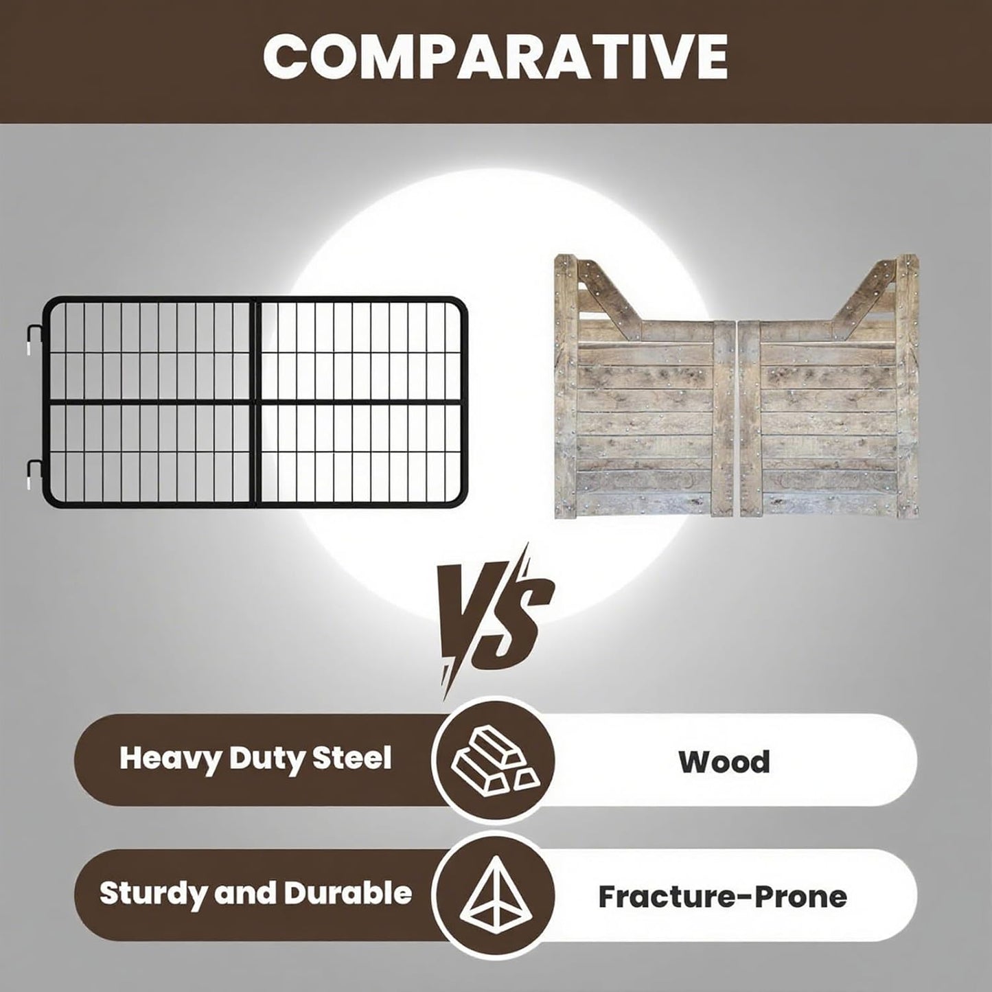 48 x 24 inches Stall Guards for Horses, 4 inches Thickened Horse Stall Gates, Heavy Duty Steel Yoke Design Fits Anxiety Horses, Standard Barn Doorways, Stall & Muck Supplies