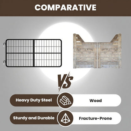 48 x 24 inches Stall Guards for Horses, 4 inches Thickened Horse Stall Gates, Heavy Duty Steel Yoke Design Fits Anxiety Horses, Standard Barn Doorways, Stall & Muck Supplies