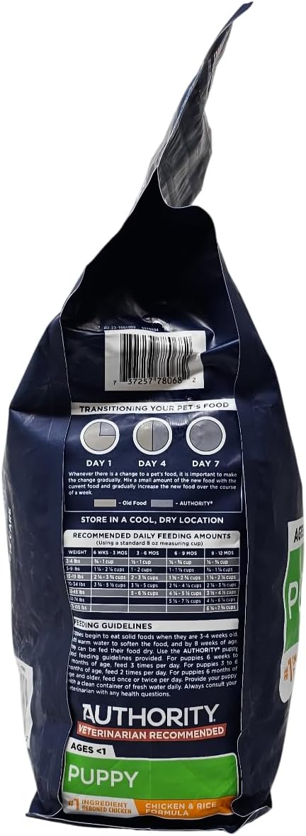 Authority Puppy Chicken and Rice Dry Dog Food, 6 Pound Bag