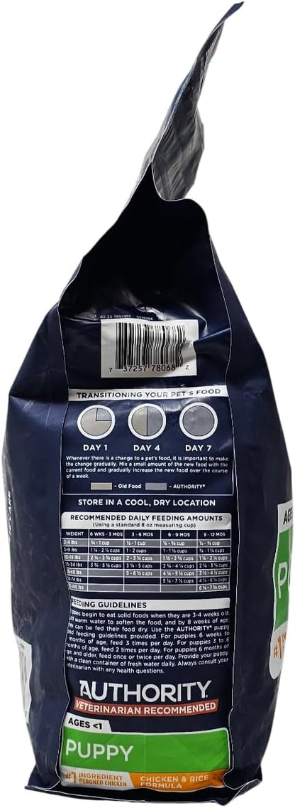 Authority Puppy Chicken and Rice Dry Dog Food, 6 Pound Bag