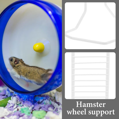 Hamster Running Wheel Bracket Iron Stand Small Pet Wheel Holder for Hamsters and Small Animals