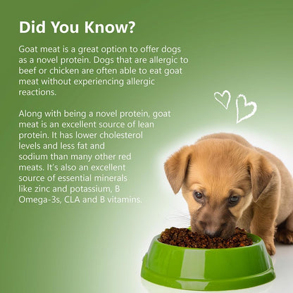 Nature's Kitchen Freeze Dried Dog Food, Goat | Complete and Balanced Meal | All-Natural | Grain Free | Healthy Topper | High Protein | Single Source of Protein (8.82oz)