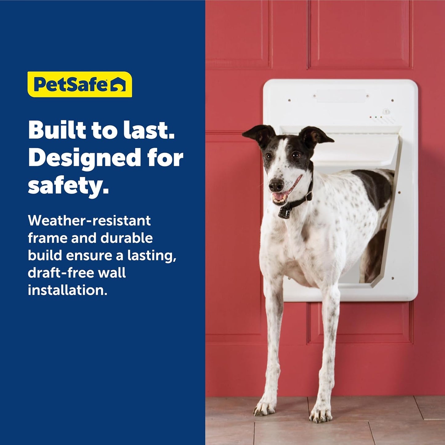 PetSafe Electronic Pet Door Wall Conversion Kit - for Electronic Doggie Door Installation in Thick Walls & Doors - Durable Plastic Frame with Telescoping Design - Large