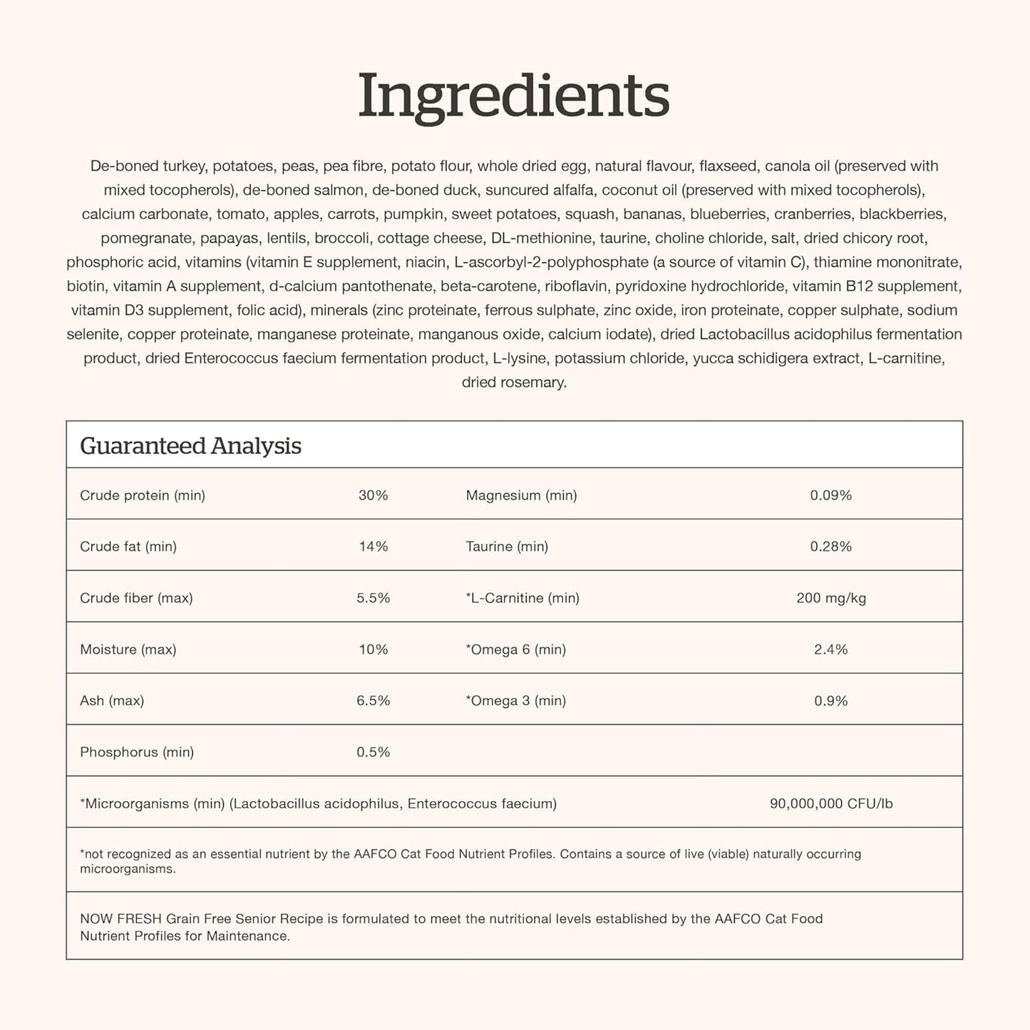 Now Fresh Grain-Free Senior Dry Cat Food with Turkey, Salmon & Duck, Premium Kibble Made with Real Meat & Fish, Chicken-Free Recipe, Supports Healthy Weight Management, 16 lb Bag