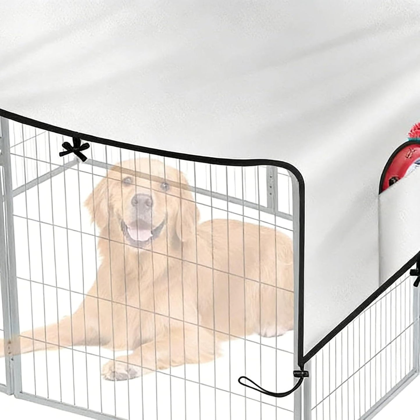 Dog Kennel Cover, 210D Oxford Tarp, Waterproof Privacy Enclosure for Large Outdoor Crates, Patio Picnic Camping Backyard Shade Protection Weather Shield, Sturdy Build for Daily Outdoor Use