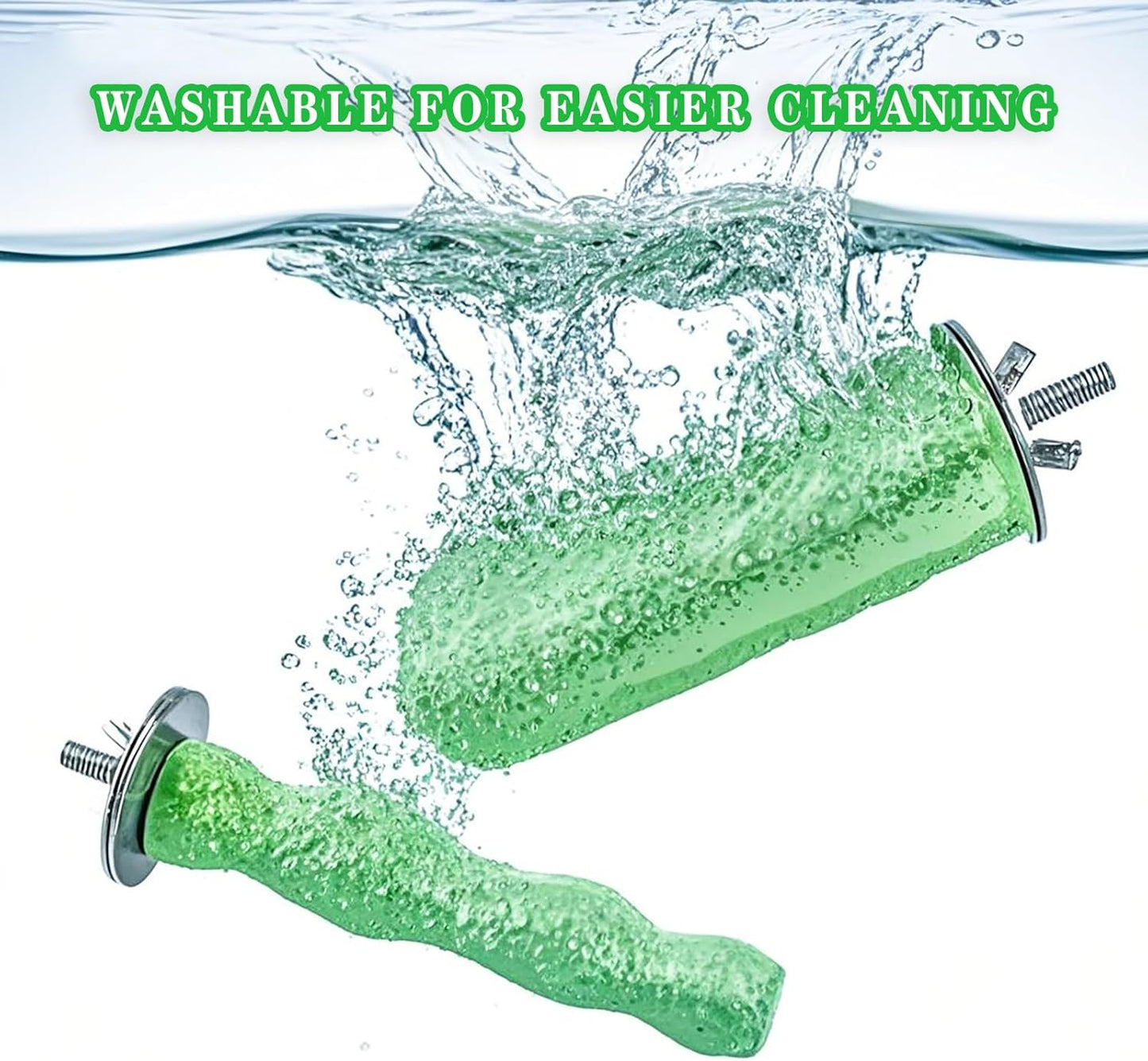 4PCS Bird Beak Grinding Stones, Parrot Perch, Non-Slip Claw Trimmer Chew Toys for Cockatiels, Budgies, Conures, Parakeets, and Other Small to Medium Parrots