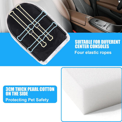 Center Console Dog Car Seat for Small Dogs, Pet Puppy Car Seats with Soft Cushion Safety Belt, Washable Cat Carseats, Pet Bed for Cars, Dog Booster Cars Seats for Dogs Small 5-15 lbs(Grey)