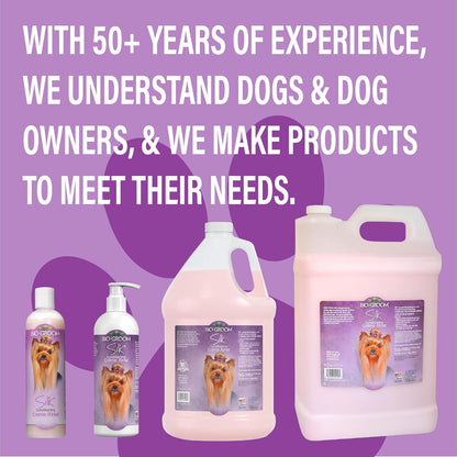 Bio-Groom Super Whitening Dog Shampoo + Silk Creme Rinse Conditioner - Dog & Pet Bathing Supplies, Hair Detangler, Puppy Wash, Grooming Supplies, Cruelty-Free - 1 Gallon Each (Pack of 2)