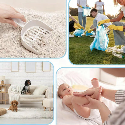 2 Pack Cat Litter Refill Bags Compatible with Litter Genie Easy Roll Pail,Lasting Refills,Leak-Proof & Easy-Tear,Ultimate Odor Control Cat Litter Bags,(50 Bags Total)