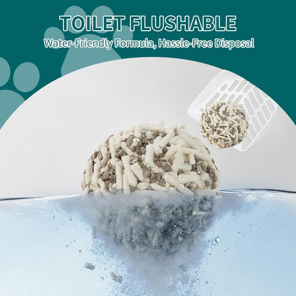 Plant-Based Cat Litter, Odor Control Quick Clumping Tofu Cat Litter, 12 lbs, Low Tracking Dust Control Lightweight Flushable Unscented Natural Kitty Litter