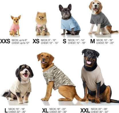 Toby II - The Perfect Tee, 3 Pack Short Sleeve Pet T-Shirt 100% Organic Cotton Tees Clothes for Small, Medium, Large Dogs, Sage Camo, Small (10-25 lbs)