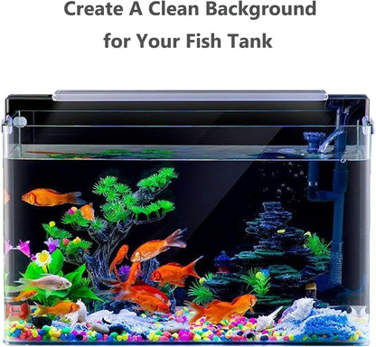 Aquarium Background Static Cling Black Fish Tank Background Wallpaper Fish Tank Backdrop Vinyl Aquarium Poster Background 24 x 12 in