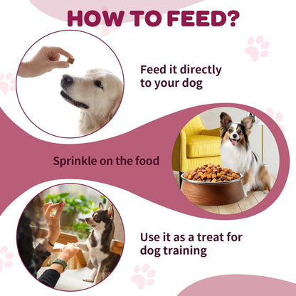 NATURE TARGET Probiotics for Dogs & Digestive Enzymes for Digestive Health - Plus Fish Oil & Vitamins Supplement for Allergies & Immune & Itchy Skin, 120 Chicken Flavor Probiotic Soft Chews