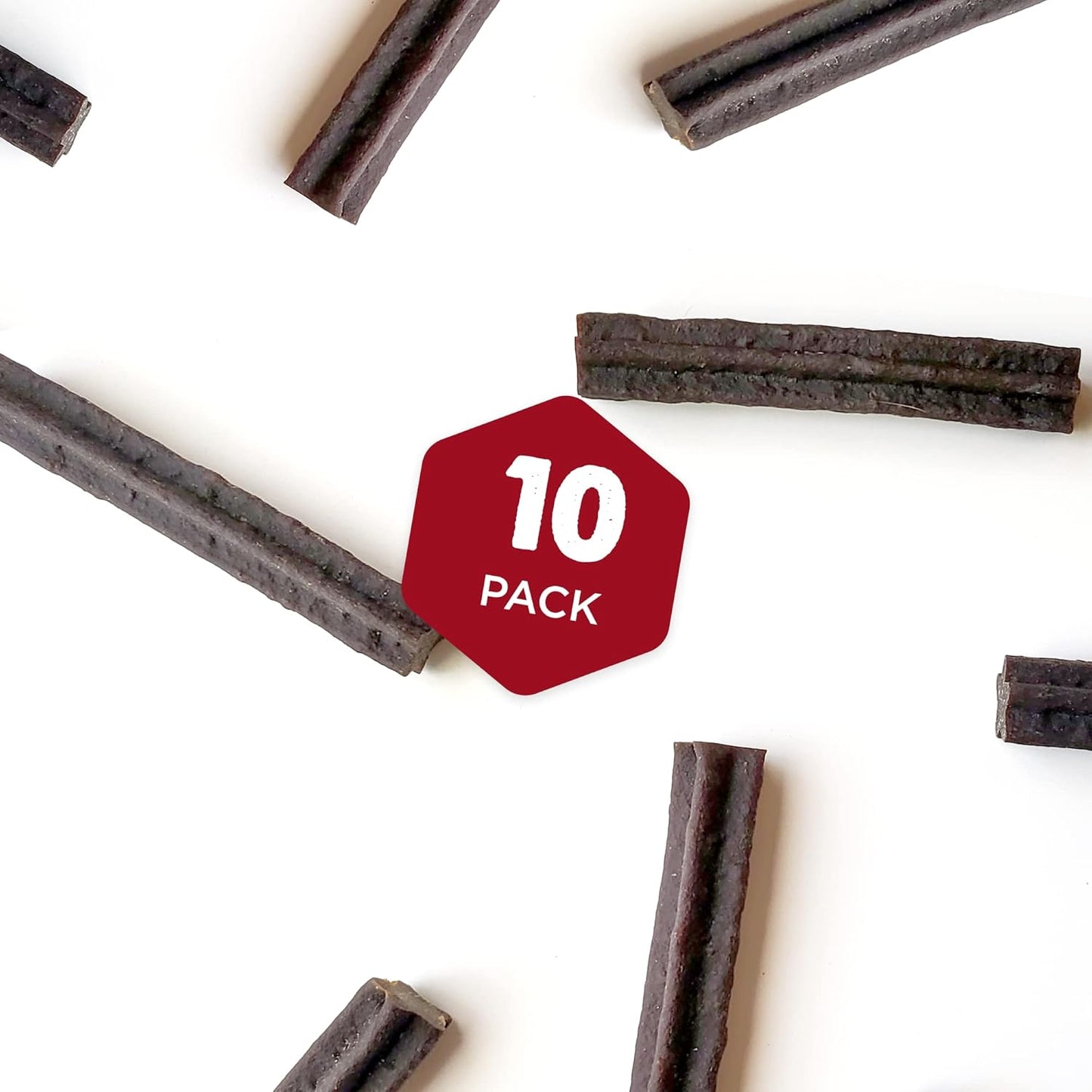 Best Bully Sticks All-Natural Star-Shaped Beefy Dental Chews - 10 Count (Pack of 1) - Limited Ingredient, Collagen, Real Beef, Easily Digestible, Supports Oral Health