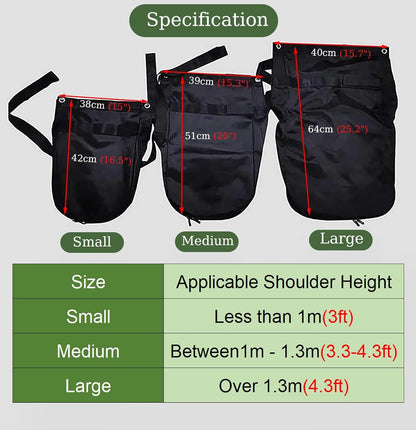 Large Medium Small Horse Manure Catcher Bag, Waterproof Equine Diaper Horse Poop Storage Bag, Outdoor Parade/Farm Pony Muck Catching Tool(Medium)