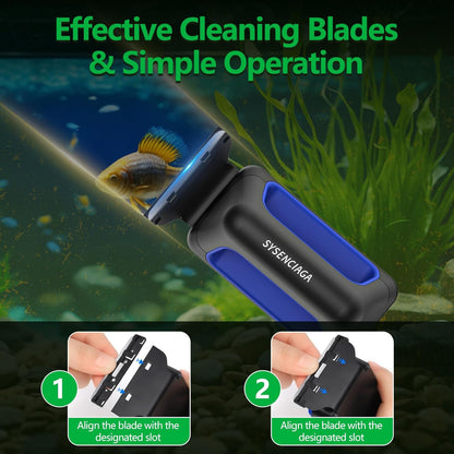 Aquarium Magnet Glass Cleaner, Double-Sided Detachable & Floating Algae Scraper for 0.2-0.6 Inch Fish Tank Glass Cleaning, No Scratches (M)