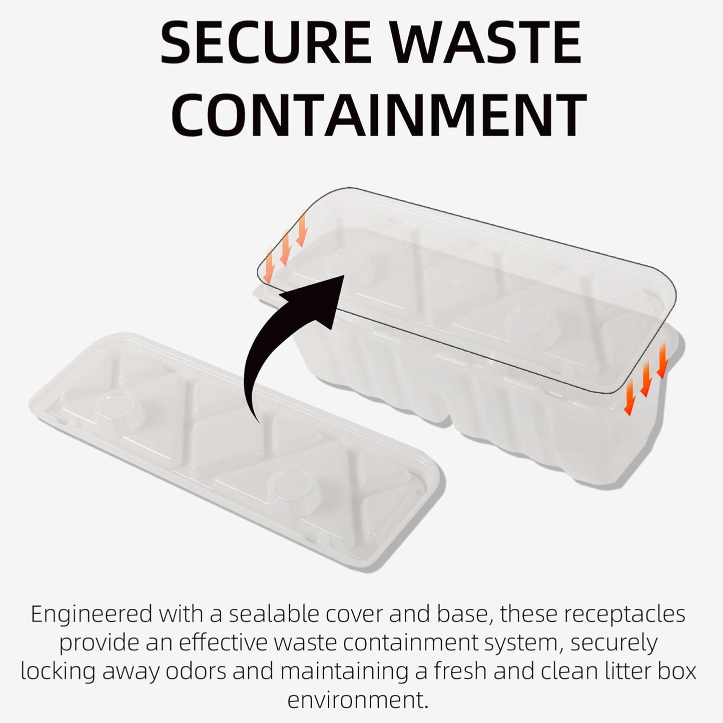 20-Pack Litter Box Waste Receptacles Compatible with Littermaid 1St/2nd Edition Automatic Cat Litter Box, Disposable Waste Receptacles for Littermaid, Convenient & Odor-Free Disposal