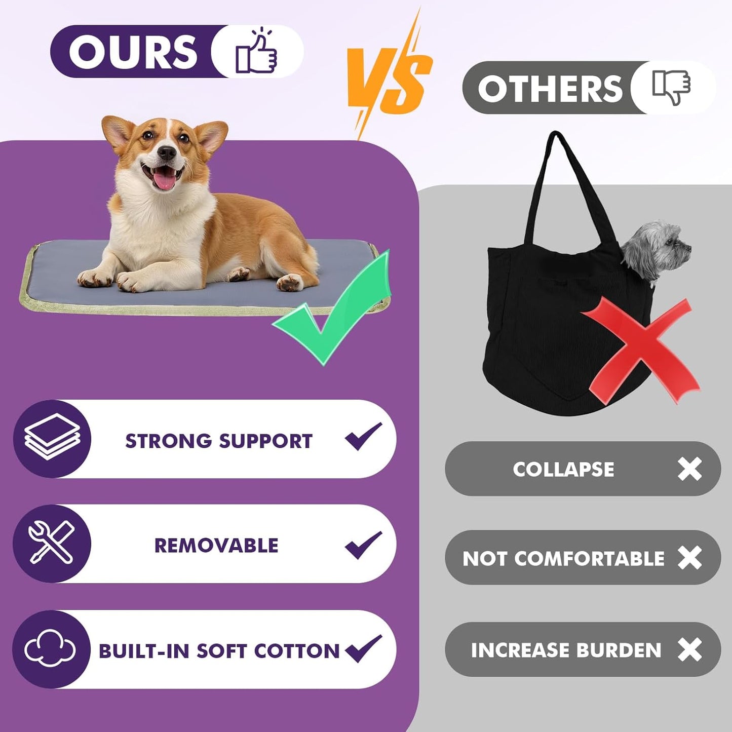 Pawaboo Dog Purse Carrier for Small Dogs with Pocket, Lightweight Dogs and Puppies Tote Bag Carrier, Dog Carriers Soft Sided for Puppy Cat Rabbit, Travel Puppy Carriers Under 11 LBS, Matcha Green