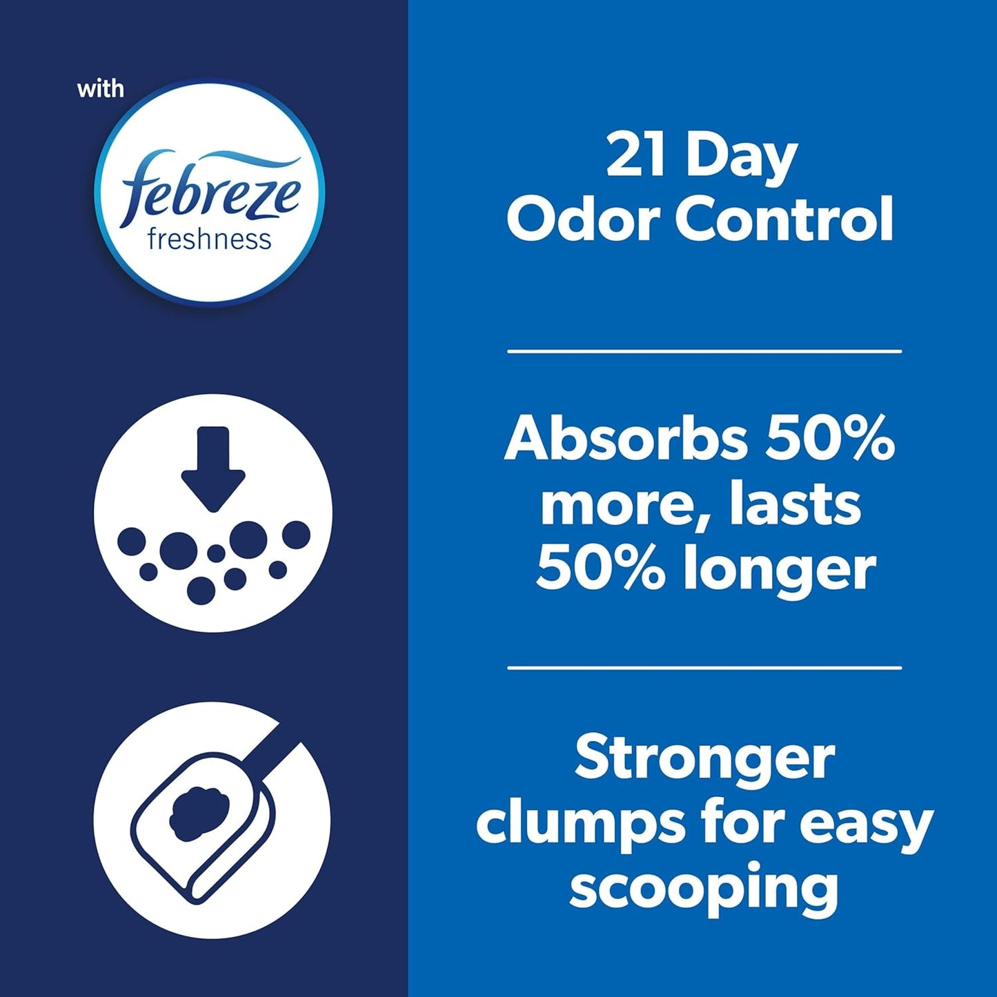 Fresh Step Outstretch Advanced Long Lasting Clumping Litter with Febreze Freshness, Activated Charcoal Litter Lasts 50% Longer, 32 lbs. (2 x 16 lb. Box)