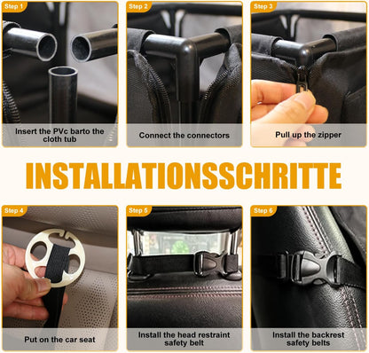 Dog Car Seats for Small Dogs,Pet Booster Seat with ，Frame Walls Extra Stable Waterproof Dog Box Car for Back and Front Seat,for Pet Up to 15 lbs