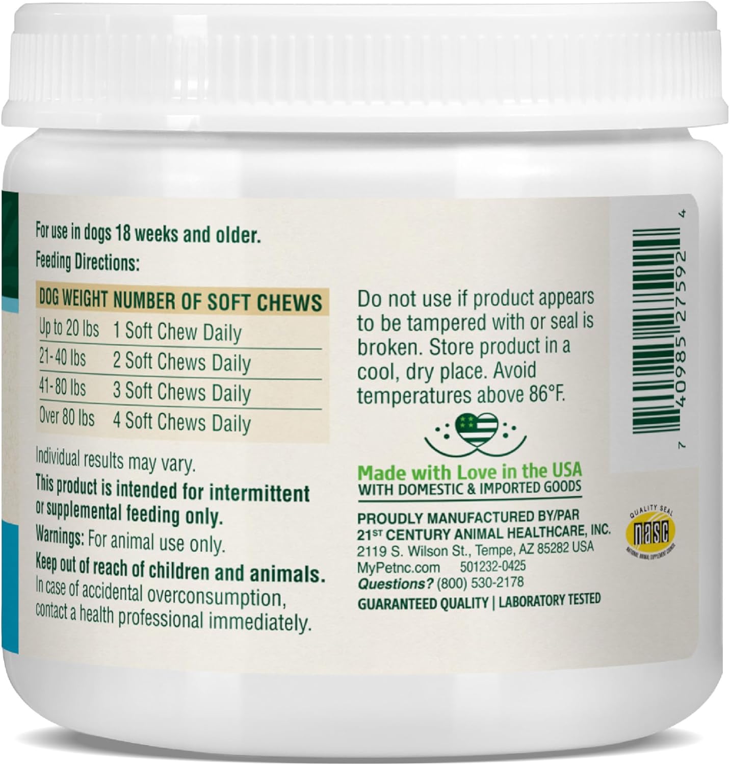 Petnc Natural Care Dog Skin and Coat Supplement (60 Chewables), With Omega 3, EPA & DHA, Promotes Healthy Skin & Glossy Coat, For Dogs 18 Weeks & Older, Liver Flavor