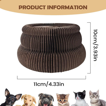 Cat Scratching Board Toy - Physical Exercise Cardboard Scratcher | Accordion Design Scratch Board - for Indoor Outdoor Home Farmhouse Apartment Garage Backyard Balcony Living Room Bedroom
