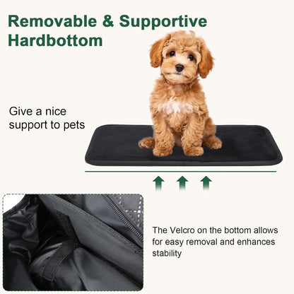 Pecute Dog Purse Carrier, Dog Carrier with Pockets for Small Dogs, Fits Dogs 5 lbs to 9 lbs, Cat and Puppies Tote Bag, Outing, Travel, Vet, Black