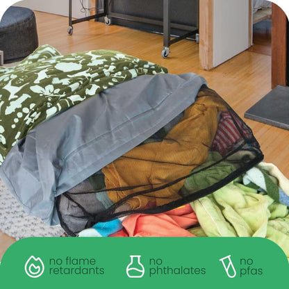 Molly Mutt Water-Resistant Dog Bed Liner, Polyester Bed Liner for Dogs, Easy to Clean, Gray, Huge, 36”x 45”x 4.75”