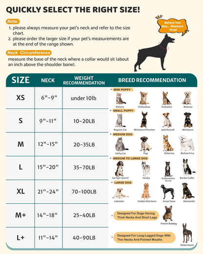 MIDOG Inflatable Dog Cone Collar – Soft Dog Cone Alternative After Surgery, Comfortable Recovery Neck Donut ECollar for Small Medium & Large Dogs and Cats to Stop Licking & Vision-Friendly (Grey,XL)