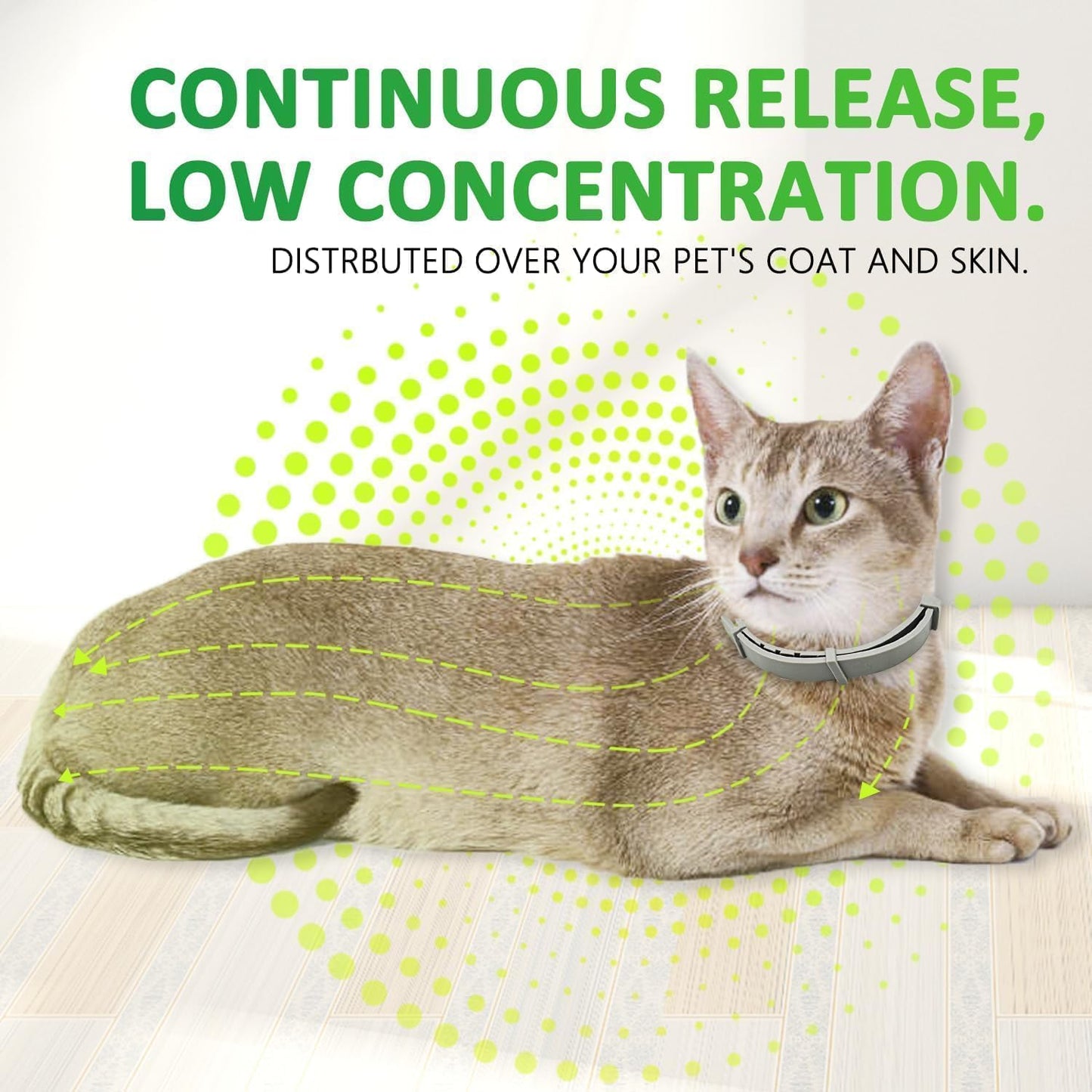 Flea and Tick Collar for Cats, 8 Months of Cat Flea Collar Protection Made with Premium Plant Based Essential Oil Natural Treatment Prevention Free Comb and Prevention Treatment Drop