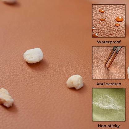 FUNNYFUZZY Dog Car Seat for Small Dogs, Waterproof Dog Booster Car Seats, Faux Leather Pet Vehicle Seat Travel Bed with Thick Cushion, Carseat for Dogs, Orange Green