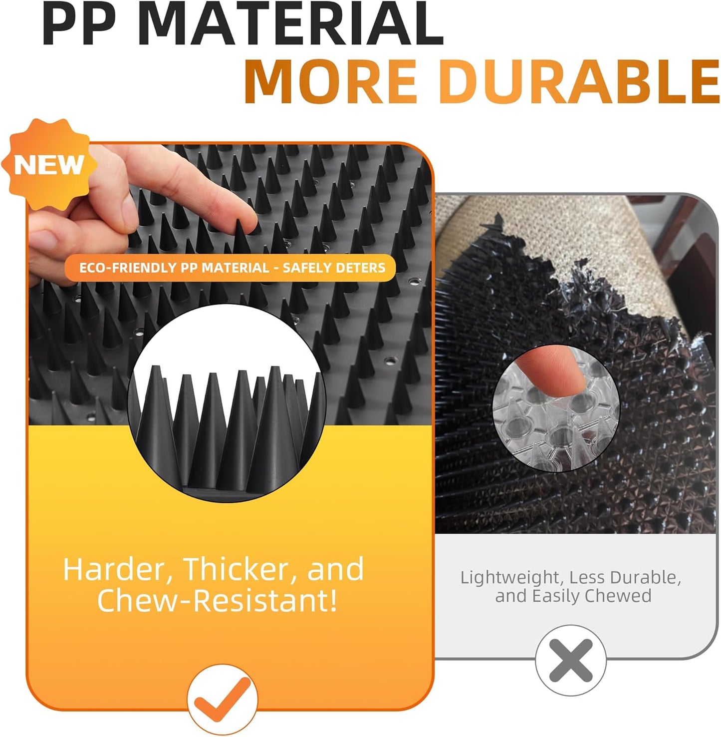 5 Pack Scat Mats for Dogs – Heavy Duty Solid PP Pet Deterrent Mats to Keep Dogs Off Couch & Furniture – Durable for Indoor & Outdoor Use