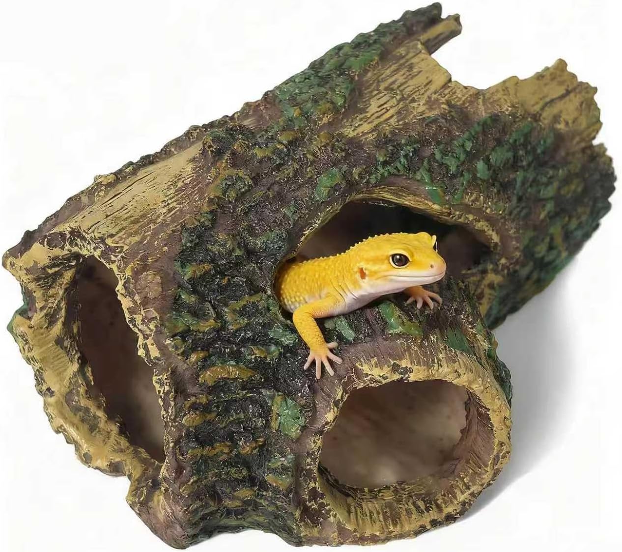 Aquarium Hollow Wood Fish Tank Decorations - Fake Logs Terrarium Décor, Cave and Shelter for Reptiles Hide, Aquarium Hideout for Betta Fish,Shrimp and Turtle,for 20 Gallon Tank