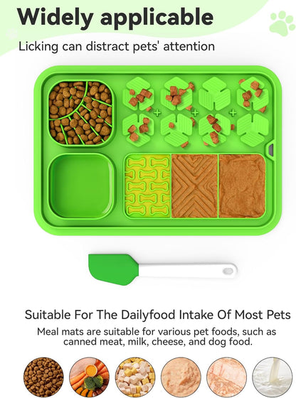 Lick Mat for Dogs，Slow Feeder Bowl for Dogs and Cats, Silicone Lick Mat & Snuffle Mat - Interactive Puzzle Feeder to Slow Eating and Keep Busy, Reduce Vomiting and Relieve Boredom