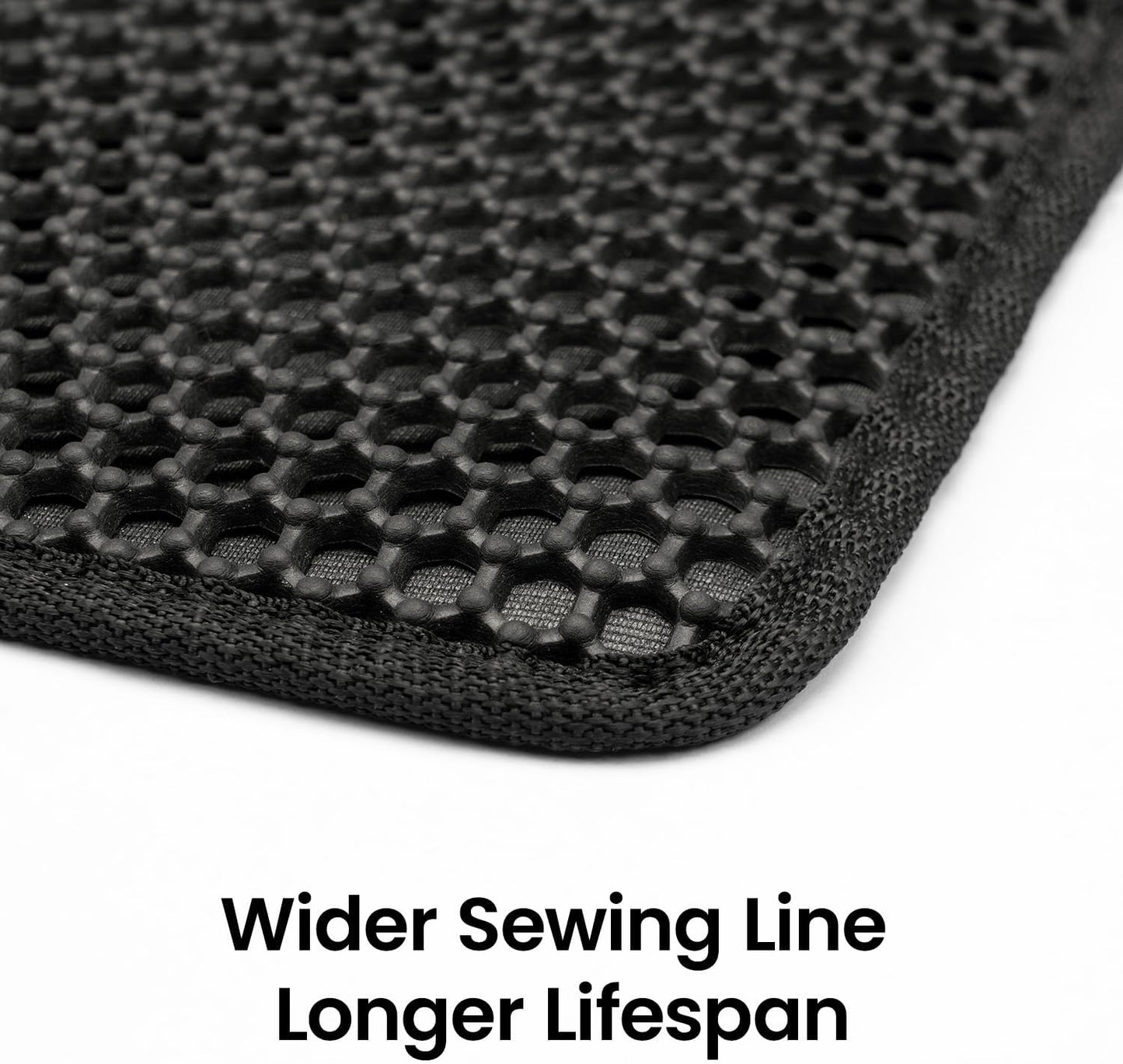 Cat Litter Mat Compact Size 23.6"x14.6" for Small Spaces, Upgrade Waterproof Leakproof Back Layer, Honeycomb Trapping Mat, Washable, Easy to Clean, Scatter Control Kitty Litter Matt, Black
