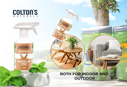 Colton's Naturals Dog Repellent Spray - Keep Dogs Out of Lawn, Garden and Indoor Areas! (32 OZ)– Deters Dogs from Outdoor Areas – Deterrent Outdoor or Indoor 100% Natural Spray