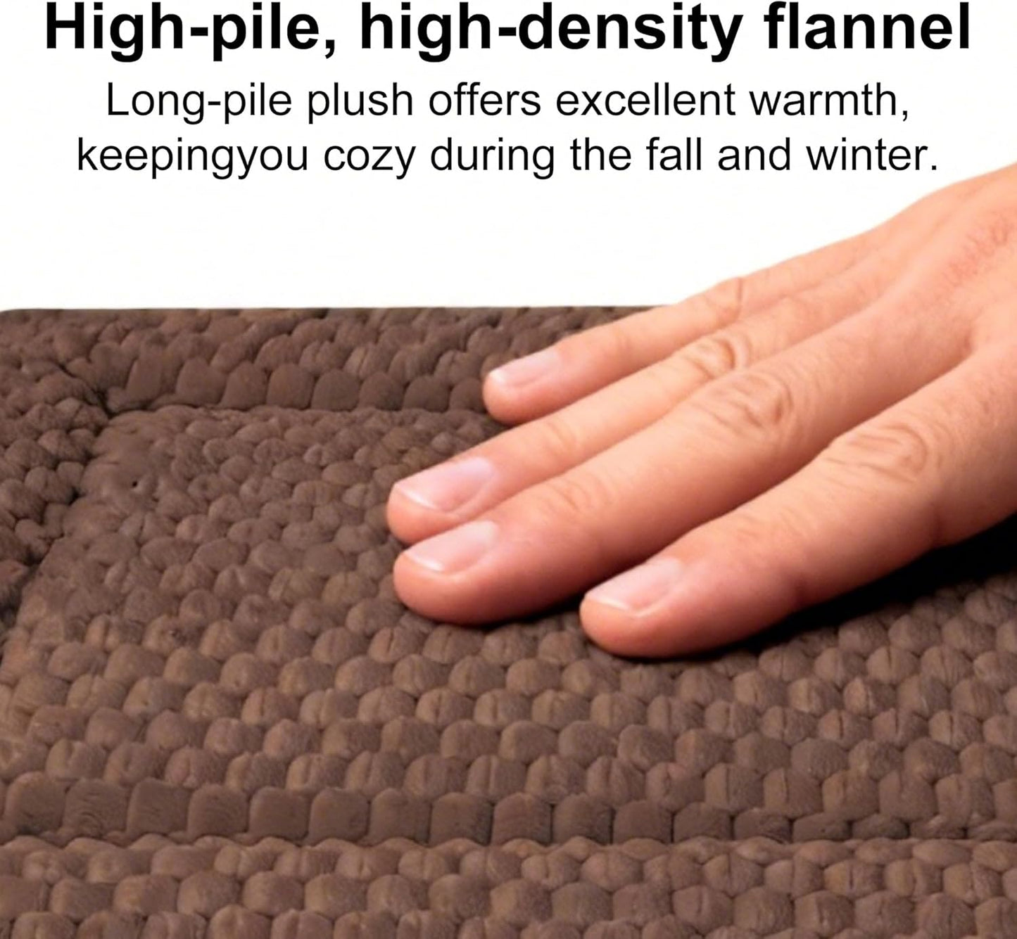 Dog Bed Mat – Soft & Comfortable Dog Kennel Pad for Crate – Durable Crate Bed & Mat for Dogs & Cats (Dark Brown, XS(18"*14"*1.5"))