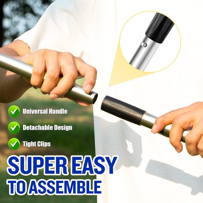 Dog Pooper Scooper,Tray and Spade Set Poop Scooper for Dogs, Adjustable Long Handle Metal Pooper Scooper with Bin for Pet Waste Removal, No Bending Clean Up for Medium and Large Dogs