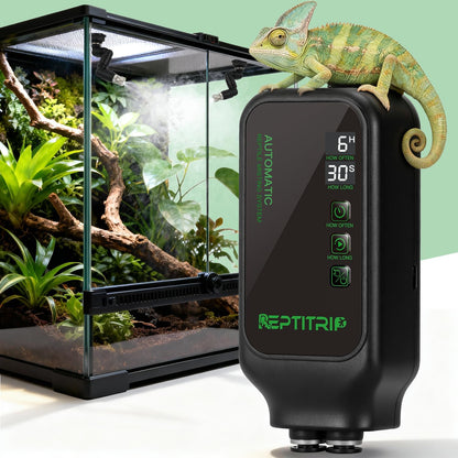 Reptile Mister System with Timer, Reptile Humidifiers Automatic, 360°Adjustable Misting Nozzles, DIY Misting System for Amphibians, and Rainforest Plants