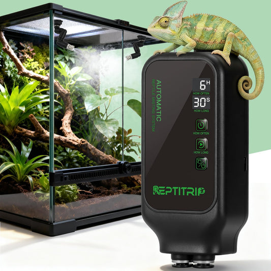Reptile Mister System with Timer, Reptile Humidifiers Automatic, 360°Adjustable Misting Nozzles, DIY Misting System for Amphibians, and Rainforest Plants