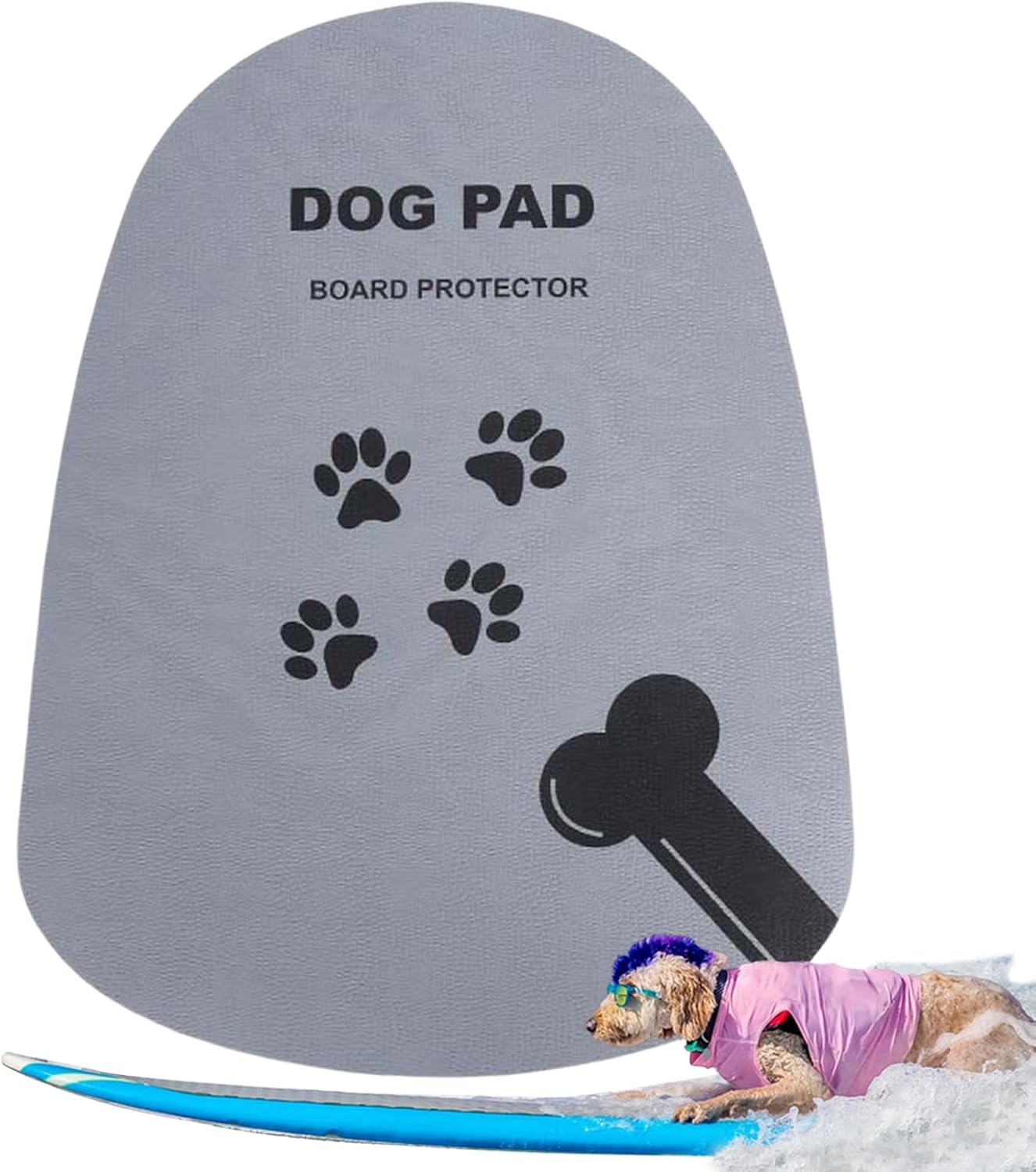 Surfing Dog Mat – Anti-Slip Paddleboard Mat For Dogs, Surfboard Grip Deck Pad | Waterproof EVA Dog Surf Pad With Strong Adhesive Backing, Durable Pet Traction Mat For Canoe Kayak Paddling