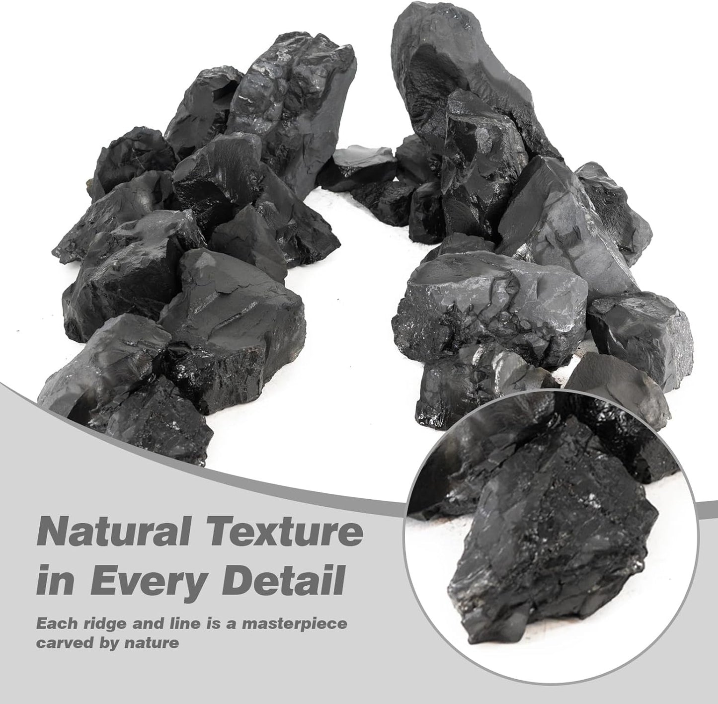 Unocho Aquarium Rock Stone Fish Tank Rocks 5lb Natural Rocks for Aquariums Aquascaping Landscaping Model Tank Decoration Vivariums Paludarium Miniature and Fairy Garden(3"-6"-4pcs)