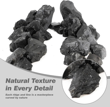 Unocho Aquarium Rock Stone Fish Tank Rocks 5lb Natural Rocks for Aquariums Aquascaping Landscaping Model Tank Decoration Vivariums Paludarium Miniature and Fairy Garden(3"-6"-4pcs)