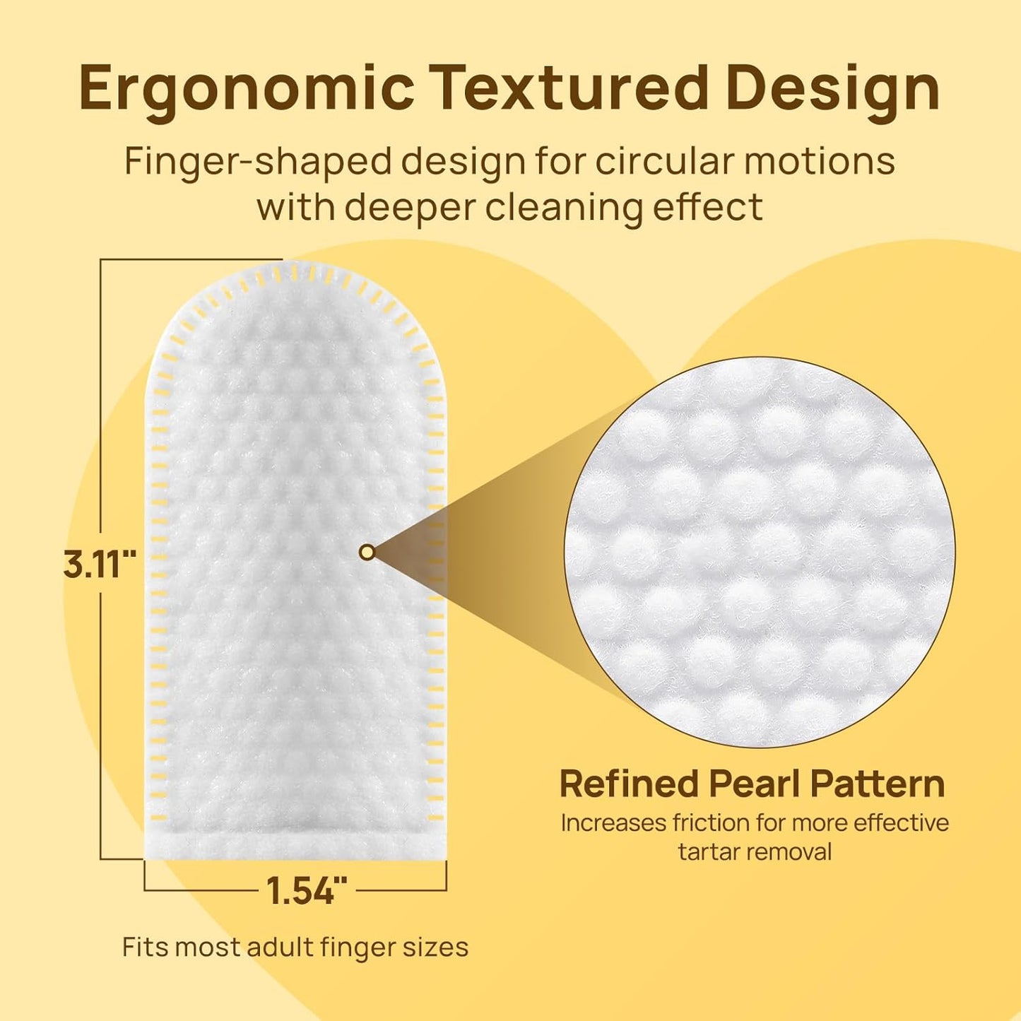 HICC Pet Teeth Cleaning Wipes for Dogs & Cats, Vet-Recommended Remove Bad Breath & Plaque & Tartar Buildup Dog Finger Toothbrush Wipes, Dog Tooth Brushing Kit Remove Stain & Gum Care for Small Animal