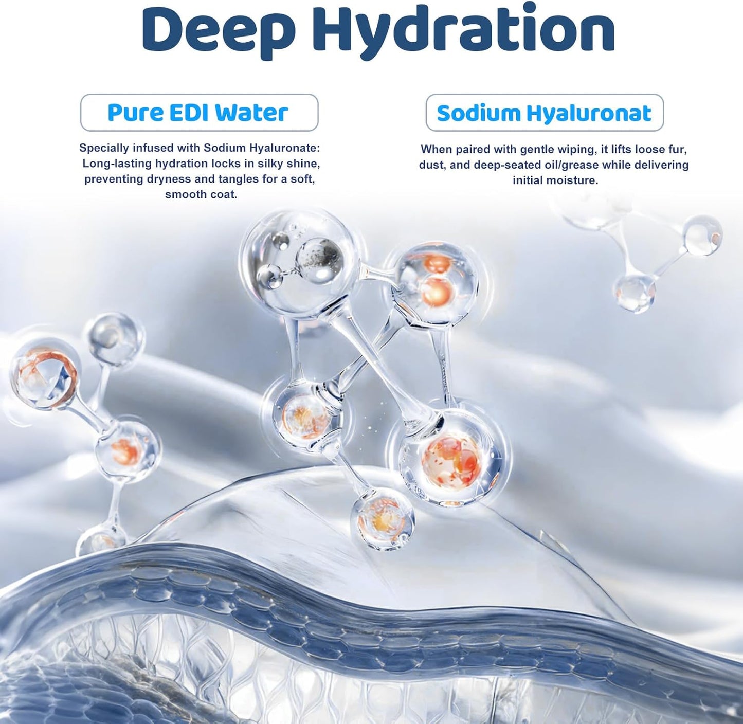 Concentrated Waterless Shampoo with Grey Grooming Glove, No-Rinse & Lick-Safe Essence for Steam Brushes, Gentle Care for Cats/Kittens/Seniors, Manage Shedding & Freshness