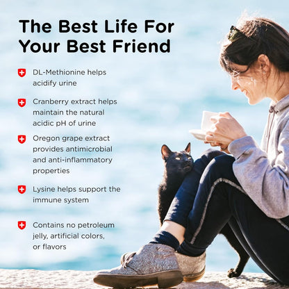 Nutri-Vet Uri-Ease Paw Gel for Cats, Probiotic & Prebiotic Kitten Supplies, Cranberry Supplement, Immune Support Supplement, Cat Urinary Vitamin, Gut health, Salmon Flavor, 3oz