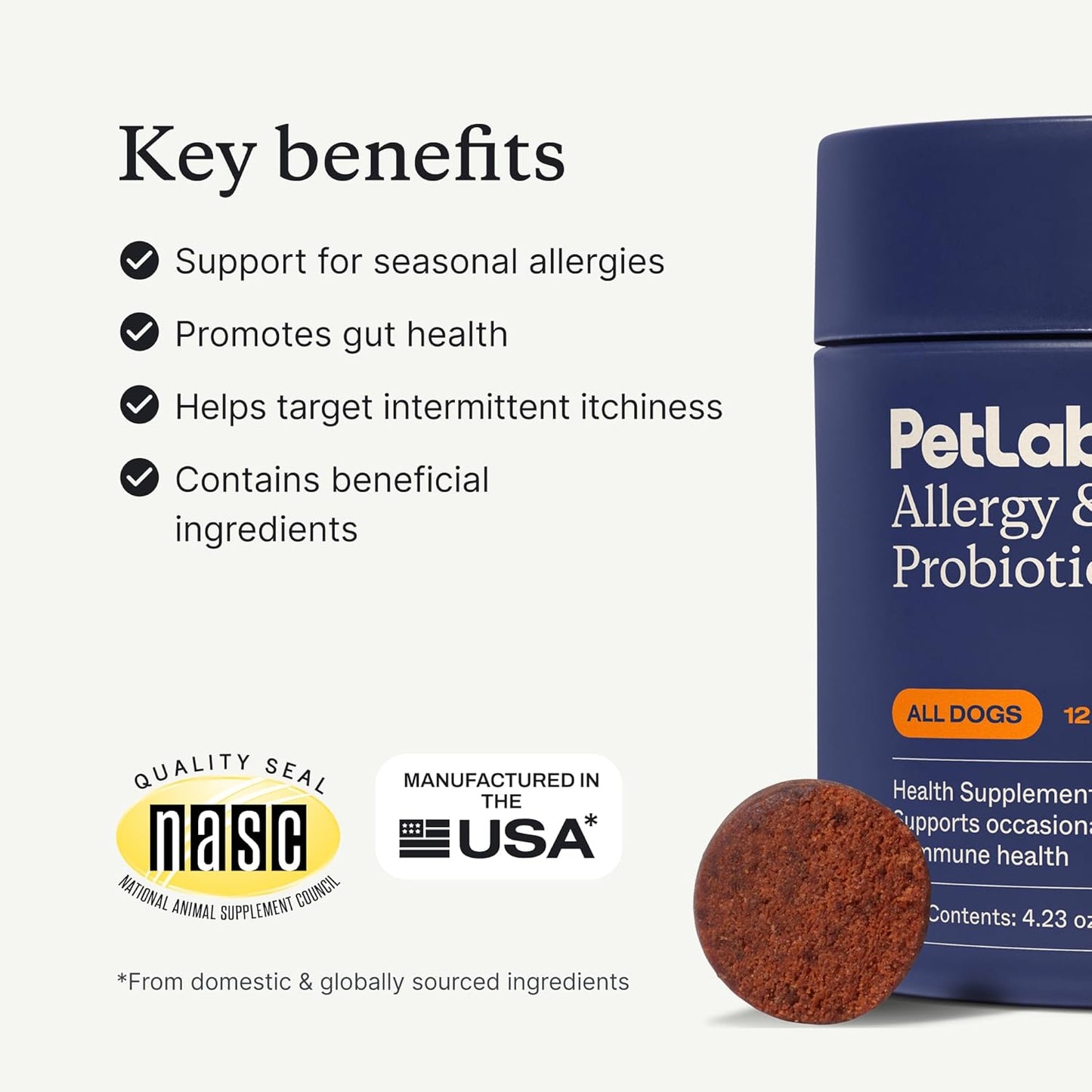 PetLab Co – Gut & Allergy Bundle: Pumpkin Powder Blend for Firm Stools & Healthy Digestion & Allergy & Immune Probiotic Soft Chews to Support Immune Response