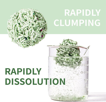 Tofu Cat Litter, Lightweight Natural Clumping Cat Litter Odor Control 99.9% Dust-Free, Flushable Low Tracking, 11 LB Total, Pack of 2