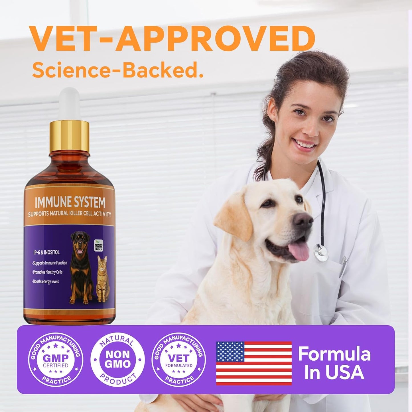 Dog Cancer Supplements | Supports Lipoma Treatment & Wart Remover | IP-6 Immune Drops Solution for Dogs |Luteolin & Apigenin: Natural Antioxidants & Anti-Inflammatory l Myo-Inositol Supplement 2.03 OZ